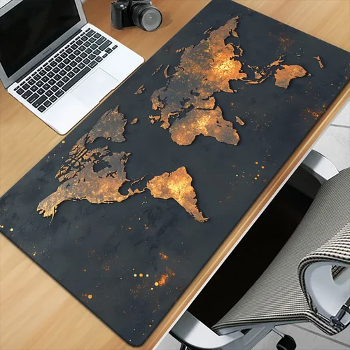 Alfombrilla de ratón con mapa del mundo, alfombrilla grande para ratón para juegos, alfombrilla de goma para escritorio de 900x400, antideslizante, PC, portátil, Gamer, accesorios de escritorio, alfombrilla para mesa