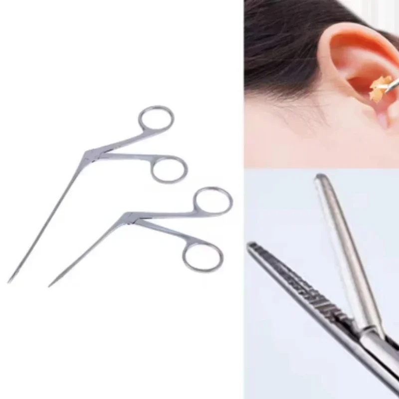 Medical EAR WAX Pick แหนบ Earwax Remover Hartmann Micro จระเข้จระเข้คีม Earpick จมูกปฏิบัติการทําความสะอาดคลิป