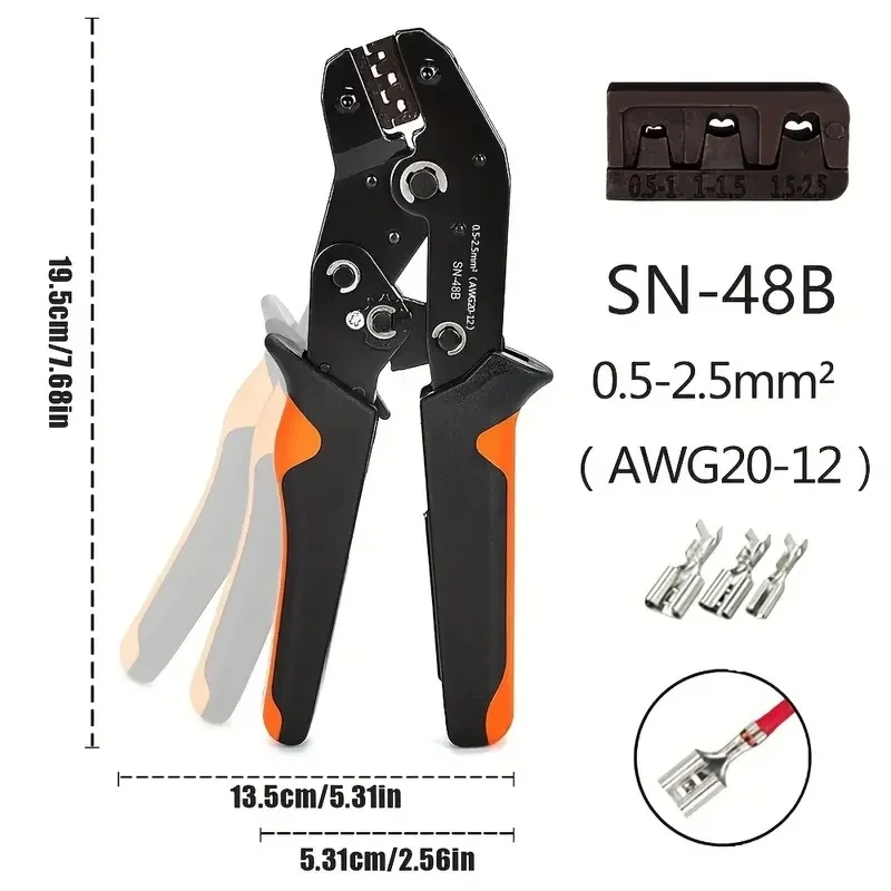 Imagem -02 - Conectores Automotivos Impermeáveis do Fio Alicate de Crimpagem da Catraca Terminais Automotivos Crimper Pin Pin Pin Pin Pin Pin Sn48b