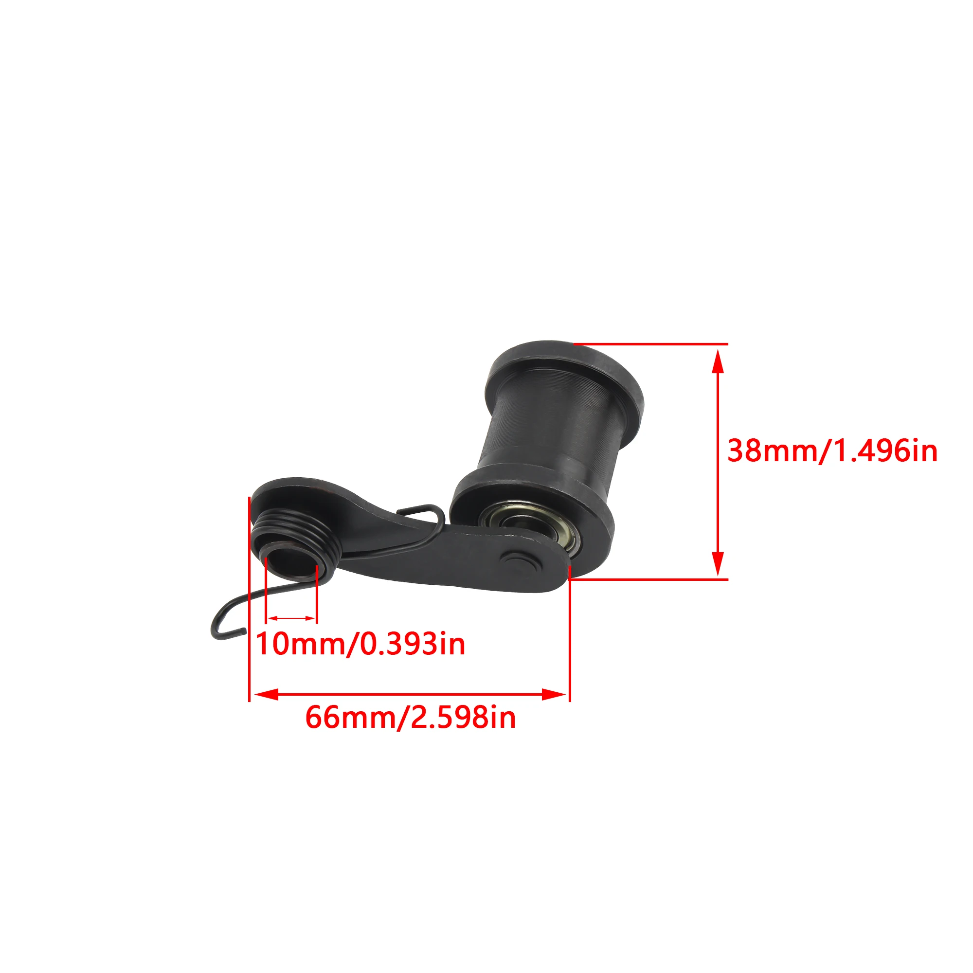 Tensor de cadena para motocicleta, Kit de polea de rueda de ajuste de guía deslizante de rodillo de resorte apto para Dirt Pit Mini Bike Moto ATV Quad Scooter