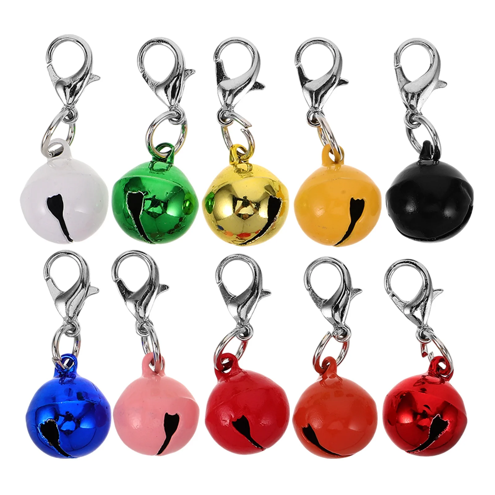 

10Pcs Pet Collar Bells Colorful Jingle Accessories for Dogs Cats Training Pendant Decorative Metal Bells Necklace