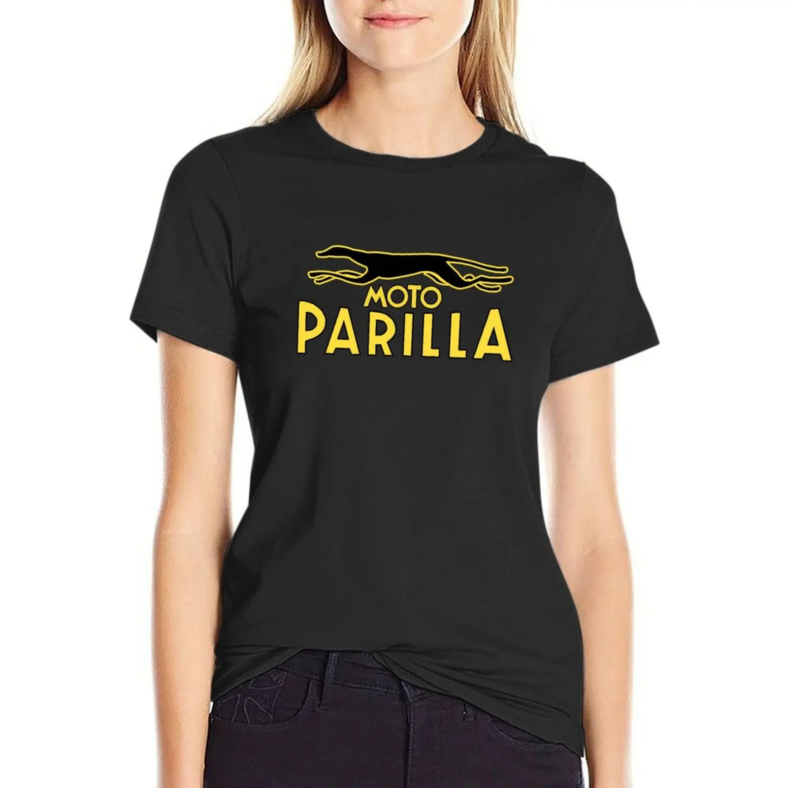 

Moto Parilla Shirt, Sticker, Mask T-Shirt blanks funny t-shirt dress for Women long