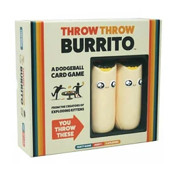 Throw Throw Burrito by Exploding Kittens A Dodgeball Card Game Family-Friendly Party Games  for Adults, Teens & Kids 2-6 Players