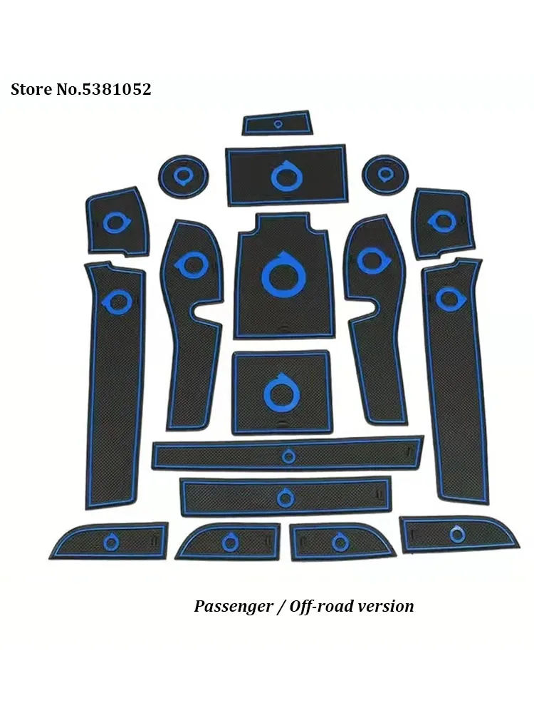 Car Accessories for Great Wall Cannon GWM Poer Ute 2021 2022 Interior Non-Slip Mat Door Groove Pad Rubber Gate Slot Cup Cushion