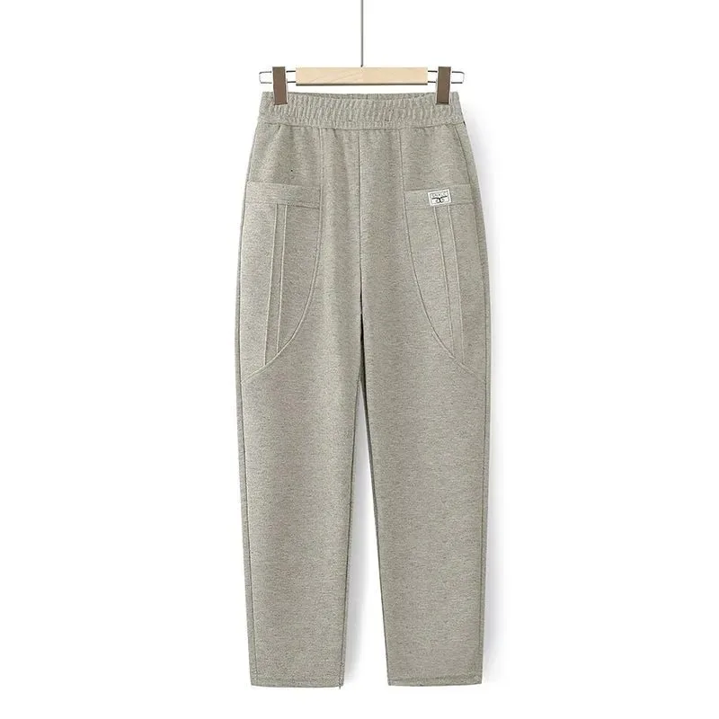 Pantaloni larghi alla moda per le donne in abiti autunnali Pantaloni casual comodi e versatili