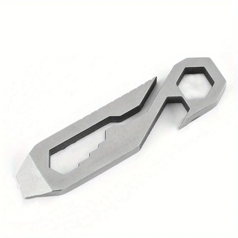 

1pc Stainless Steel Multifunctional Wrench Tool Eight in One Outdoor Combination Tool and One Letter Hexagonal Wrench