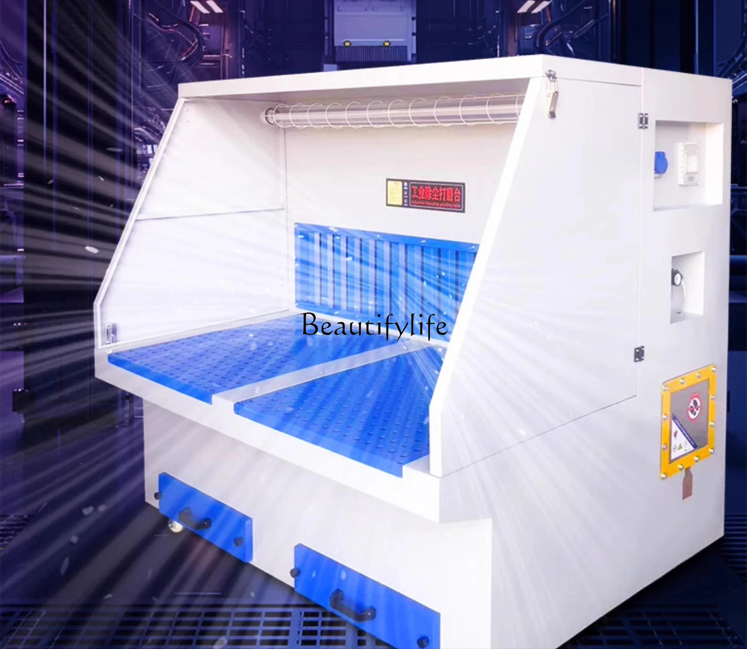 

Z.Grinding and dust removal table Mobile deburring water polishing and dust removal grinding table