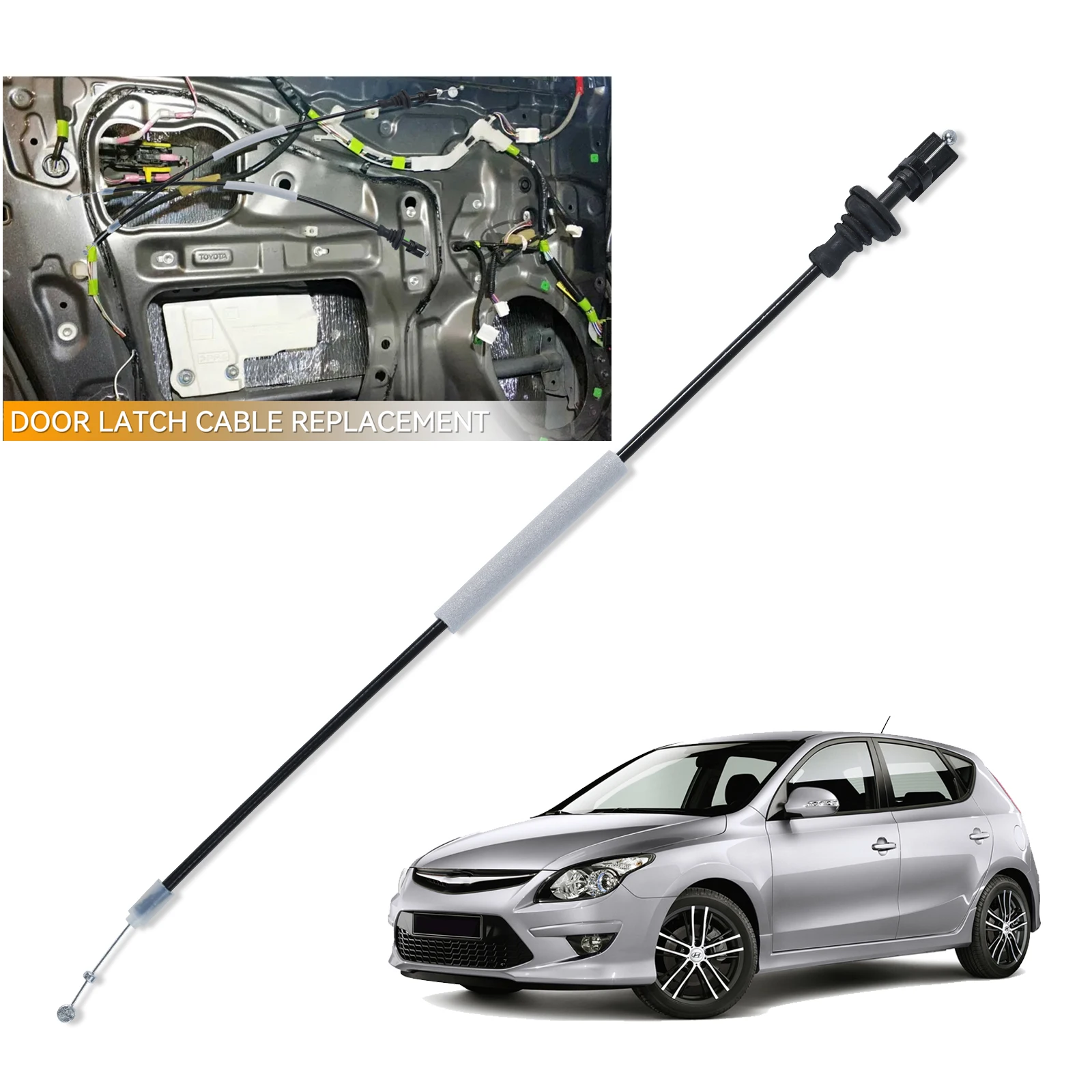 Lower Interior Inner Door Handle Cable Front Left or Right For Hyundai i30 Kia Cee'D Ceed 2007 - 2012 w/o Actuator 813712R000