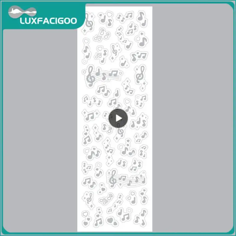 귀여운 스타일 손 계정 스티커, 강한 점도, 창의적인 음악 테마 문구 패션 용품, 6 가지 패턴 유형