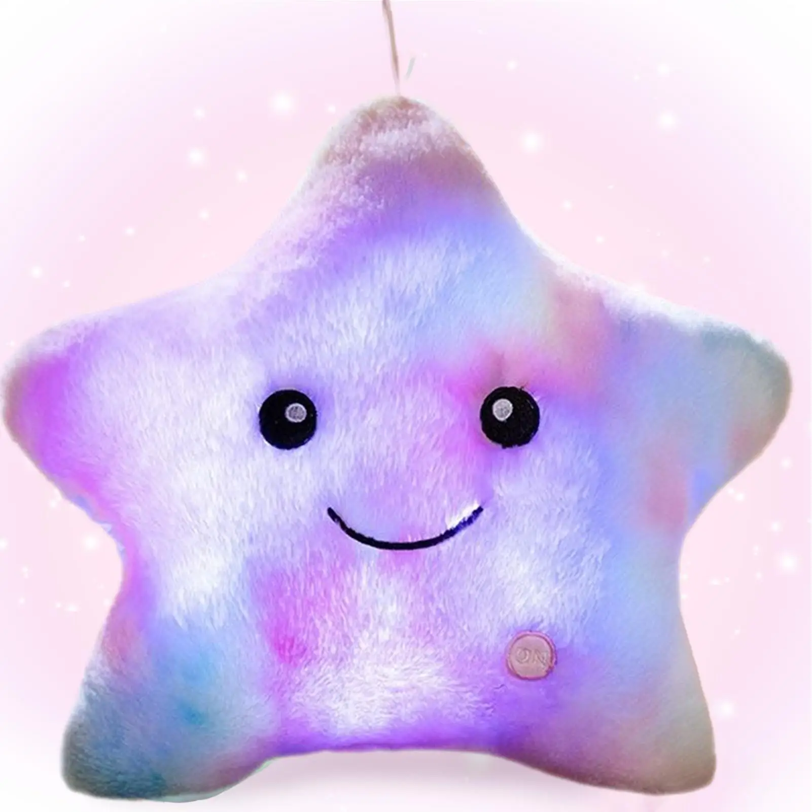 Light Up Plush Star Pillow Decorative Star Plush Sofa Decor 16 Inch Colorful Calming Toy Sleeping Companion for Kids Girls Couch