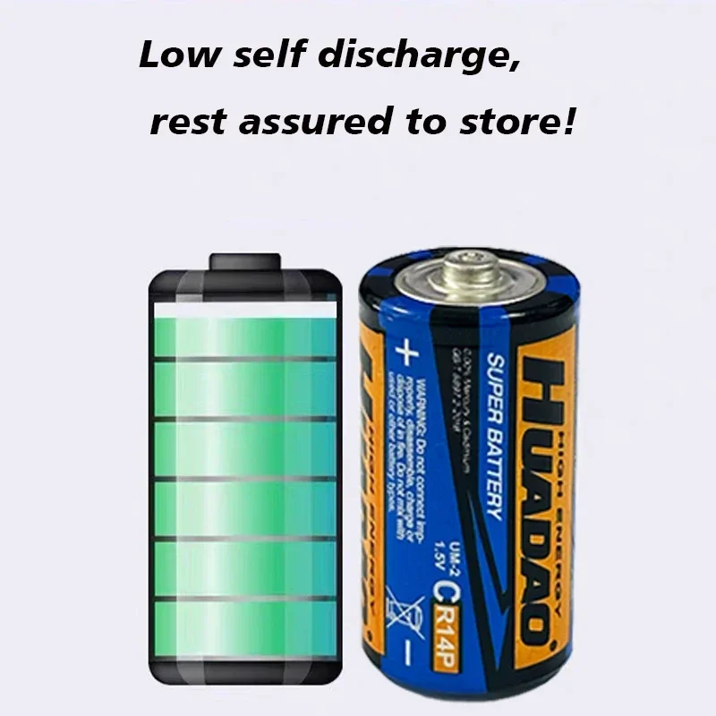 1.5V, C Battery, 12000mAh, Carbon Battery, R14 Battery for LED Candles, Gas Stoves, Car Radios, Toys