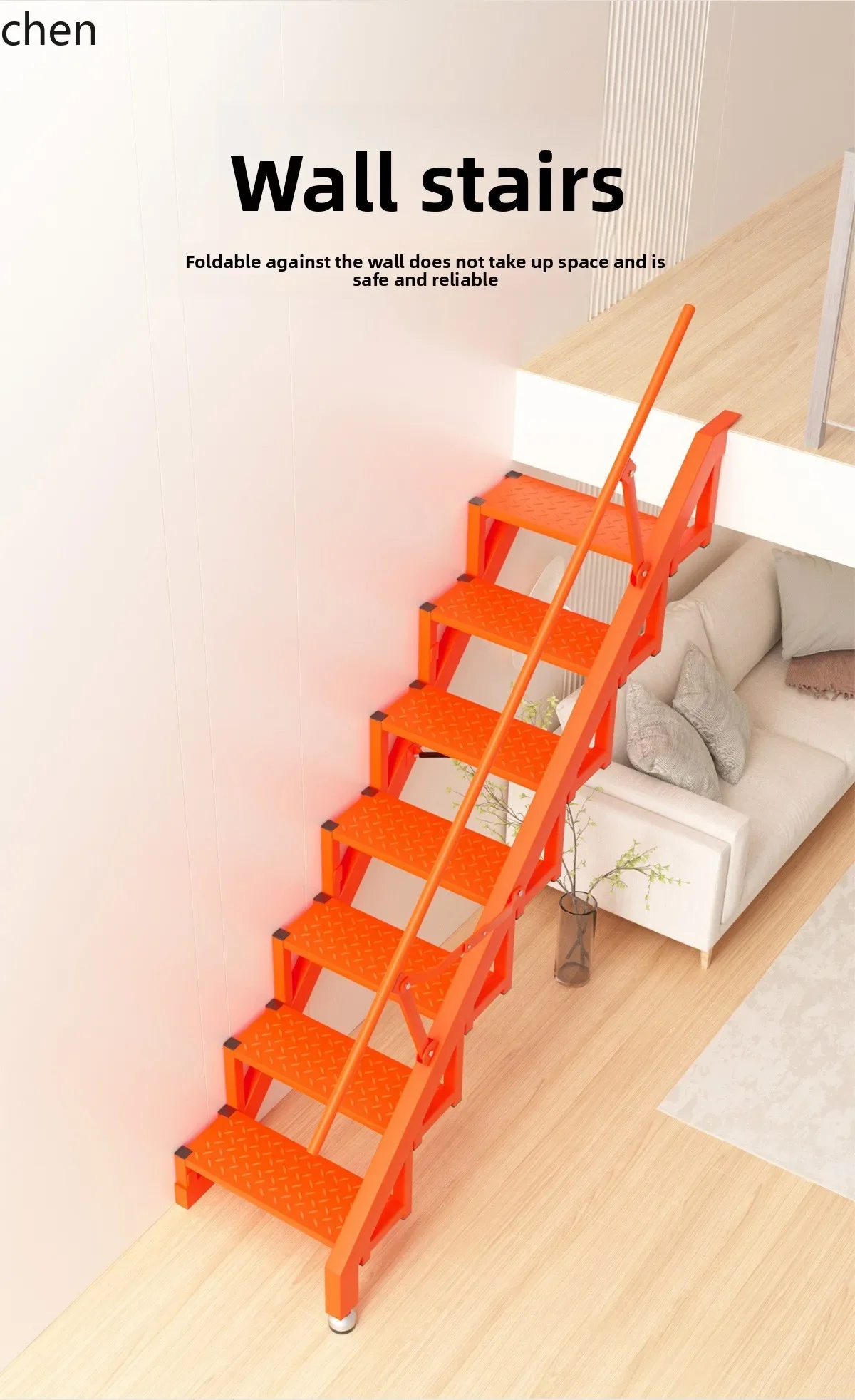 X4-14  against the wall folding stairs attic garage carbon steel welding expansion screw fixed compartment indoor and outdoor