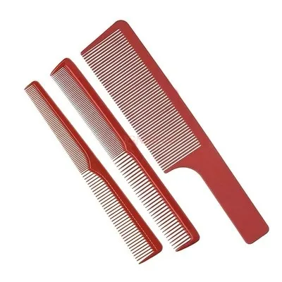 

3pcs Red Hairdressing Comb Set Hair Salon Barber Shop Special Haircut Comb Quick Cut Comb Combs hairdressing women