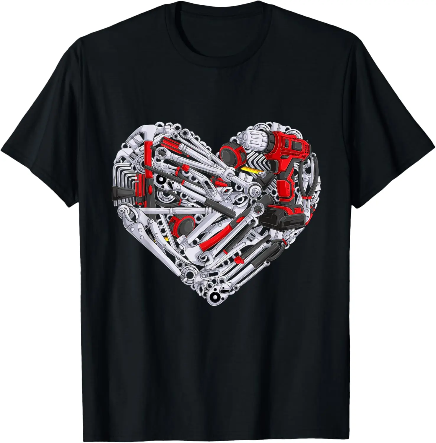 

car mechanic tools heart Garage Valentines Costume couple T-Shirt