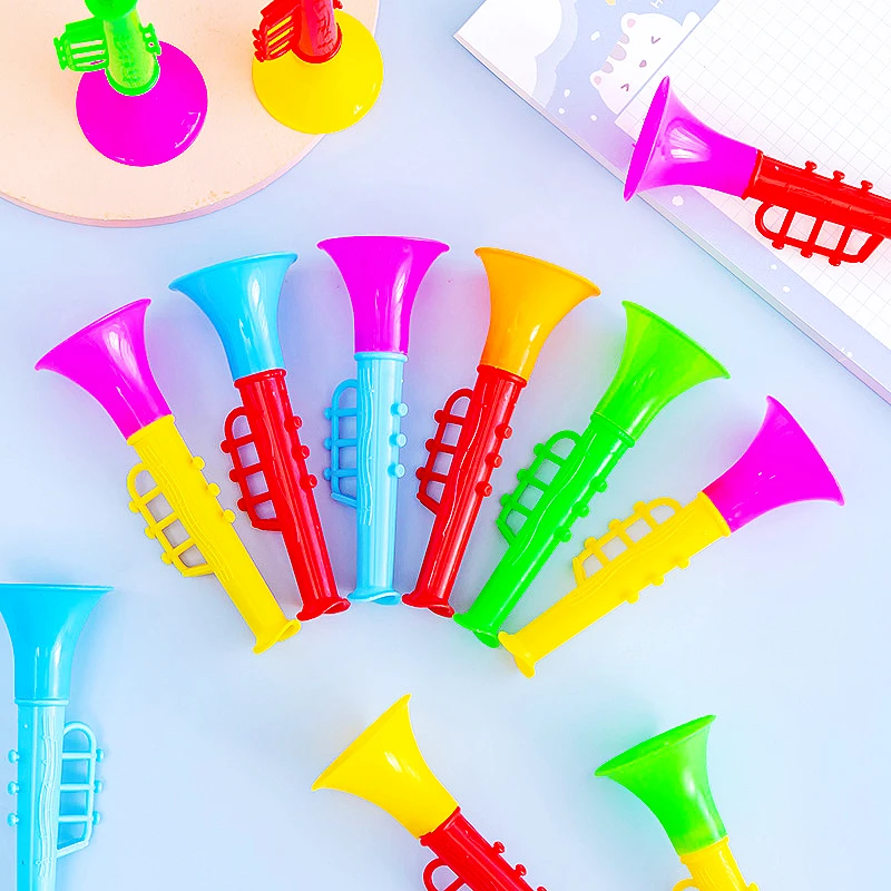 12PC Colorful Mini Blowing Trumpet Musical Instruments Kids Birthday Baby Shower Party Gift Toys Christmas Carnival Party Prizes