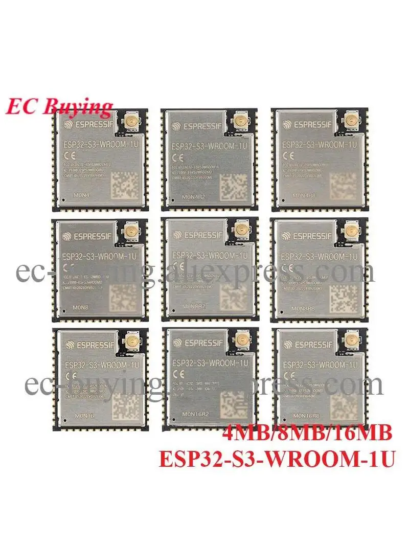 1 szt.-20 szt. ESP32-S3 ESP32-S3-WROOM-1U N4 N4R2 N4R8 N8 N8R2 N8R8 N16 N16R2 N16R8 4MB 8MB 16MB Dwurdzeniowy Moduł Bezprzewodowy Ble WiFi — zdjęcie 2