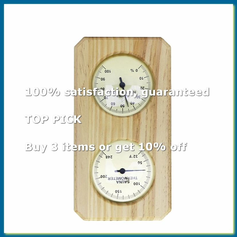 ●Sauna Thermometer Fahrenheit Hygrometer Gauge 2In1 Indoor Home Sauna Thermostat,Sauna for Traditional Sauna,