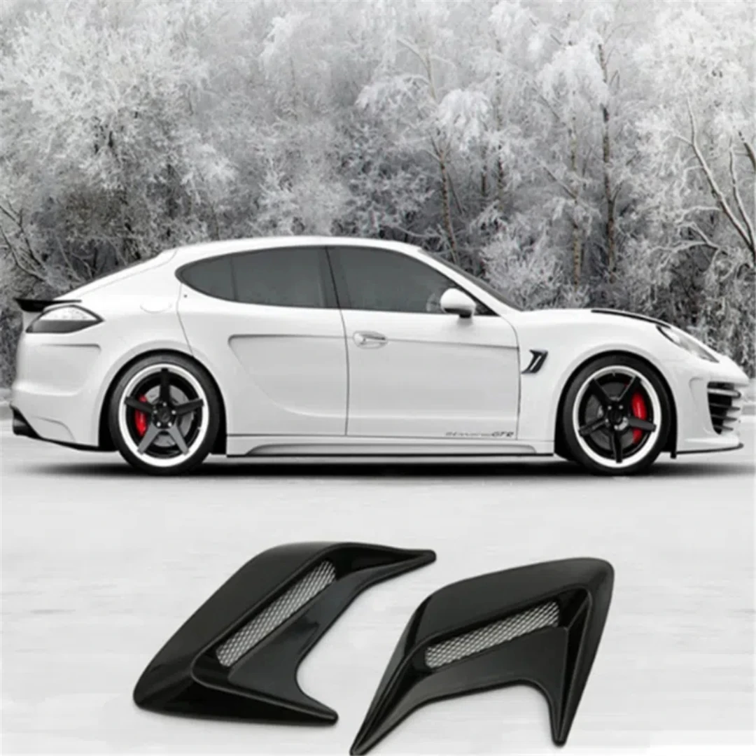 2 ABS plastic car side vents Air Fender air inlet stickers Personality shark gills air outlet simulated exterior trim