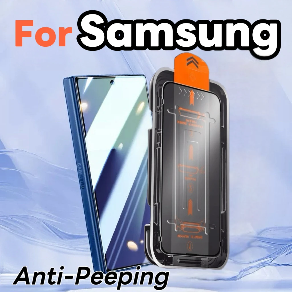 

Tempered Glass Screen Protector For Samsung Galaxy S24 Ultra S23 S22 S21 S25 Plus 5G Anti Peeping Ultrasonic Fingerprint HD