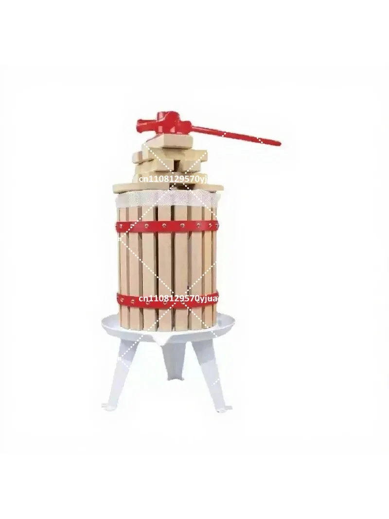 6L Large Capacity Basket Style Manual Press, 1.6 Gallon Grape Cider Fruit Crusher for Homemade Wine Making Equipment