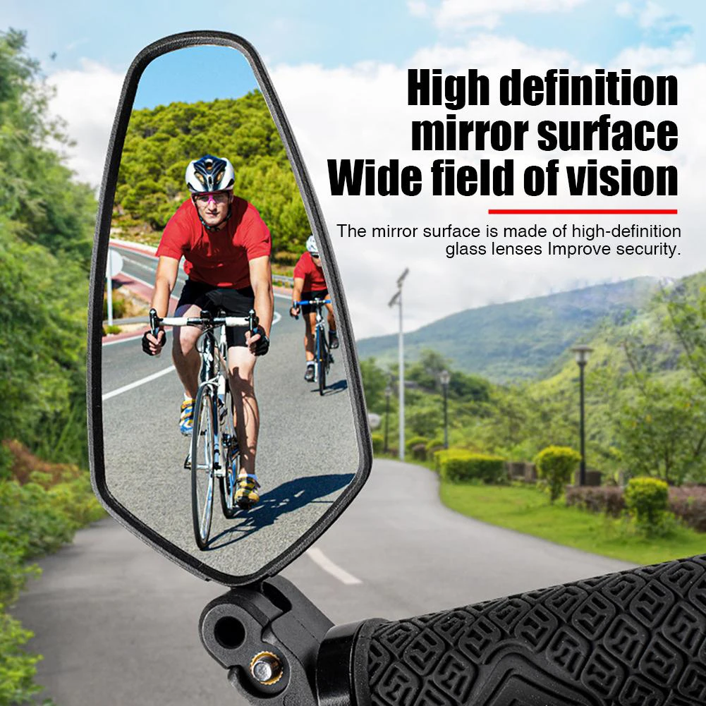 1/2PCS Rotatable Bicycle Rearview Mirror Acrylic Lens Mirror 16-22mm MTB Handlebar End Plug Side View Mirror Bike Accessories