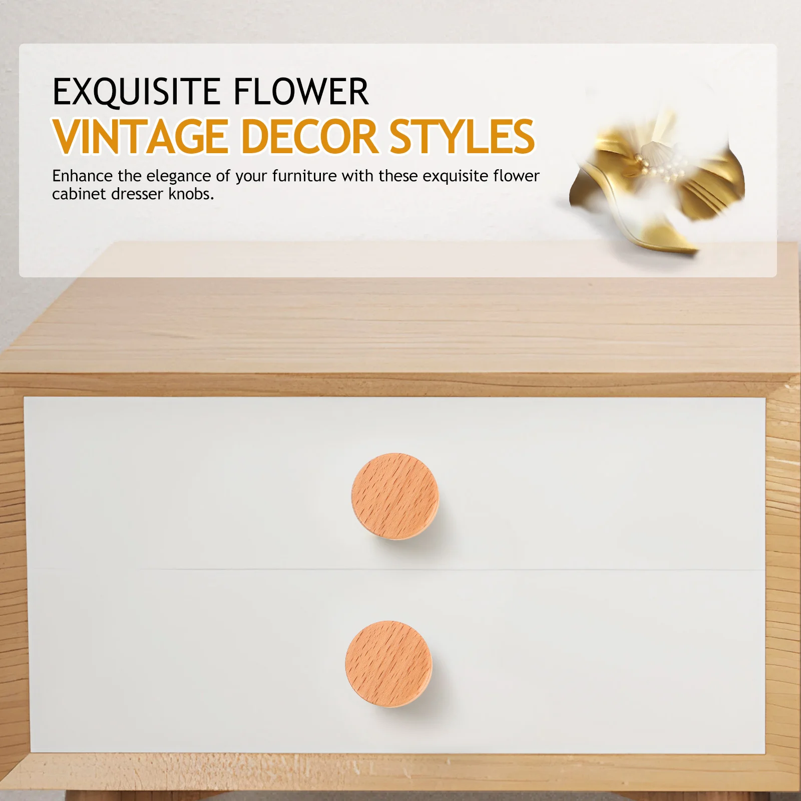 

4Pcs Wooden Drawer Handles Rustic Cabinet Hardware for Furniture Wardrobes Dressers Kitchen Cabinet Pulls Wood Drawer Pulls