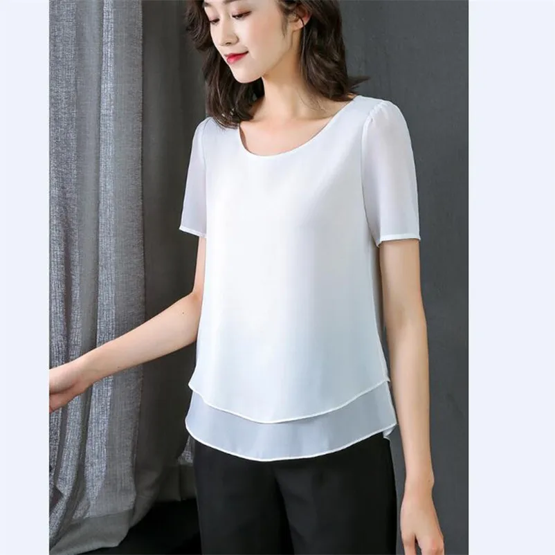 New Ruffles Women Summer Chiffon Blouses&shirts 2024 Fashion office lady Elegant Blouse Tops womens tops