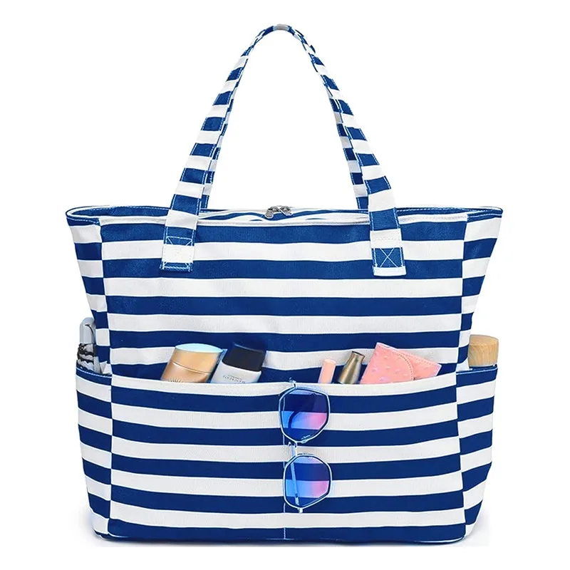 

Portable Large Capacity Mommy Shopping Tote Bag Waterproof Oxford Lightweight Fitness Gym Storage Bag Outdoor Swimming Vacation