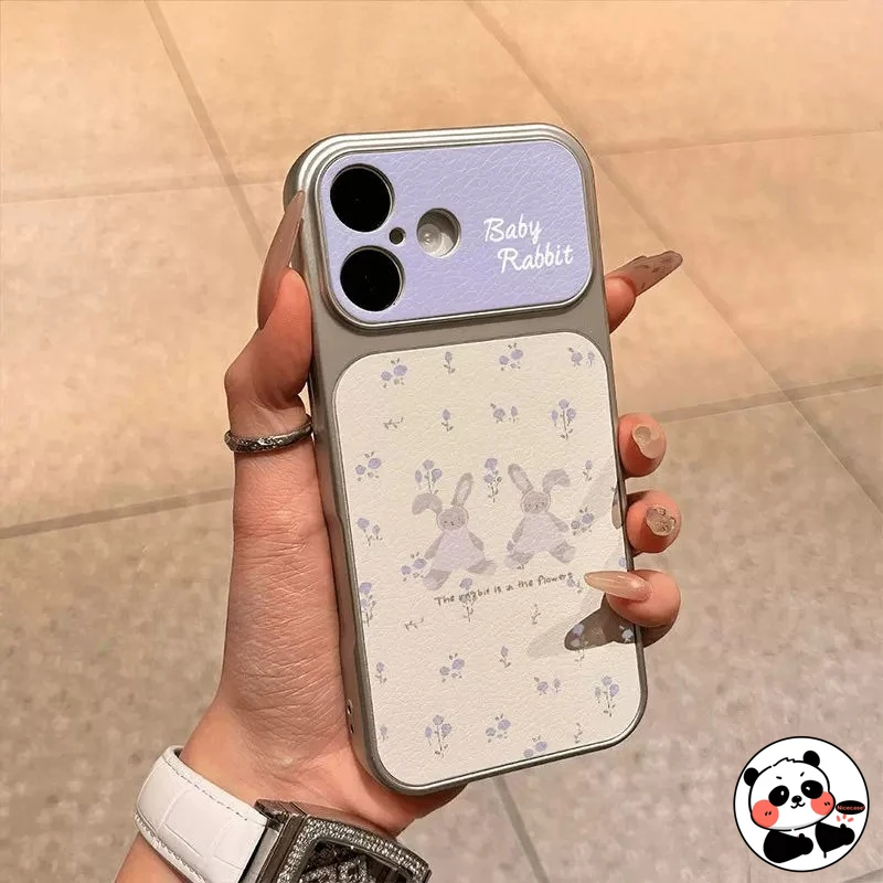 Elegant Purple Flower Phone Case For Samsung Galaxy A07 A06 M06 F06 A05S M05 A04S A04E M04 A03 Core A03S A02S M02S Rabbit Cover