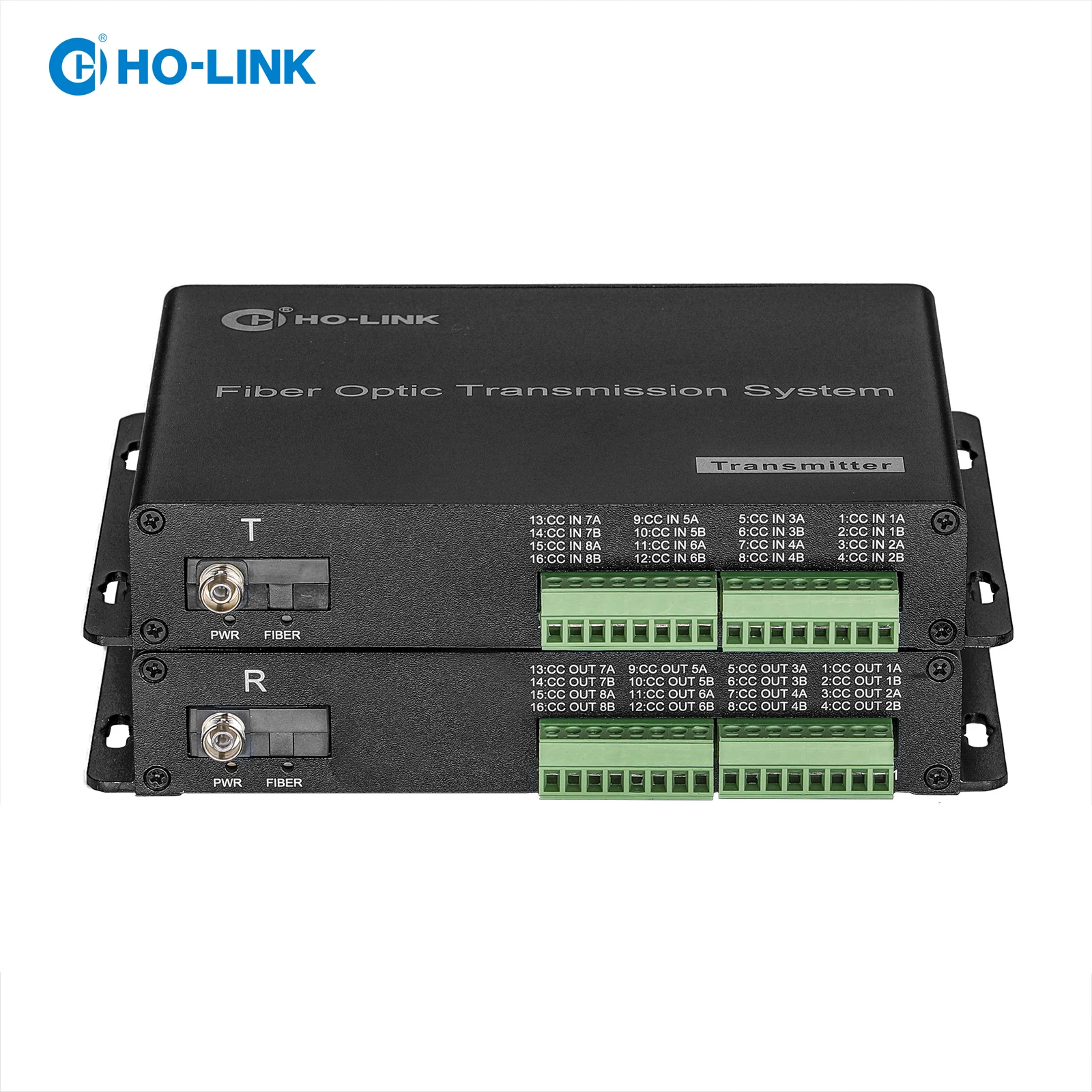 8 Ports Dry Contact Closure To Fiber Optic TTL Fiber Optic Media Converter