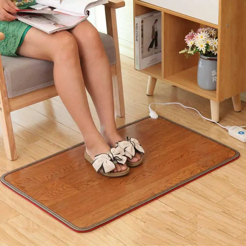 Multiple sizes Electric Heating Pad 220V Thermal Foot Feet Warmer Heated Floor Carpet Mat Pad Home Office Warm Feet