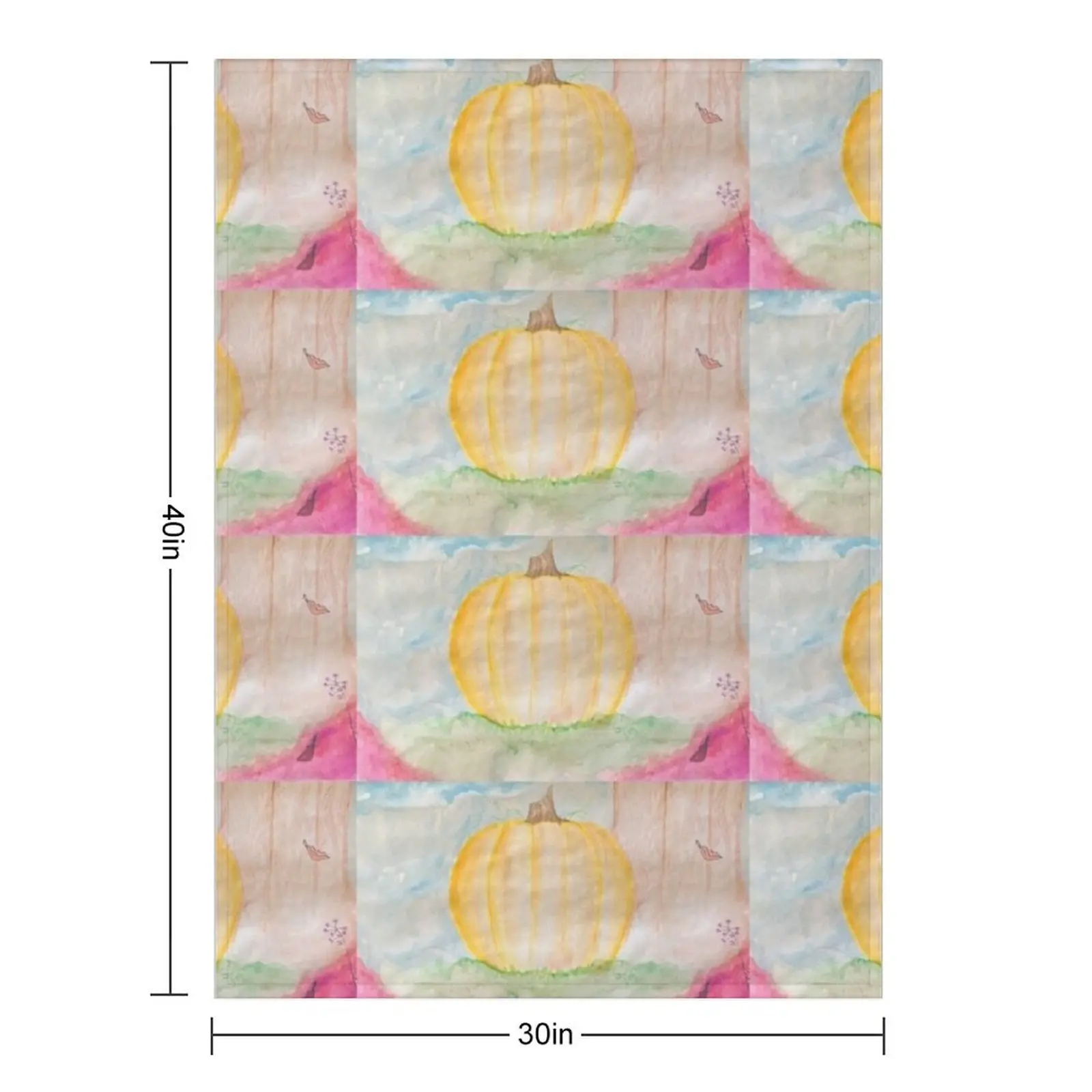 Fall Pumpkin Watercolor Throw Blanket Luxury Soft Plush Plaid Luxury St Hairy Sofas christmas decoration Blankets