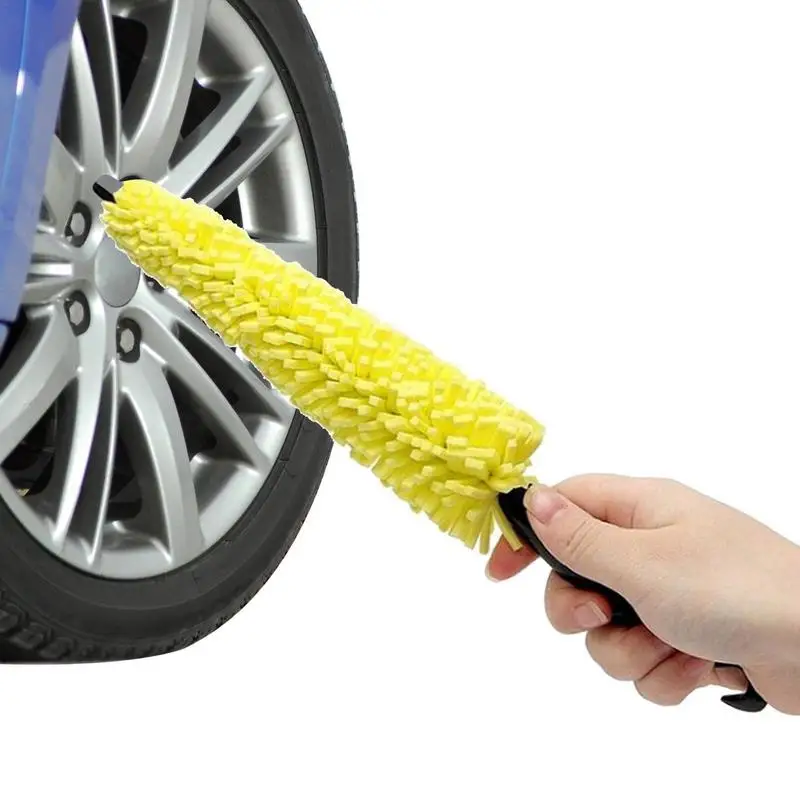 Wheel Brush Lug Nuts & Wheel Cleaner Car Wash Brush Professional And Household Tools Universal Car Detailing Cleaning Accessory