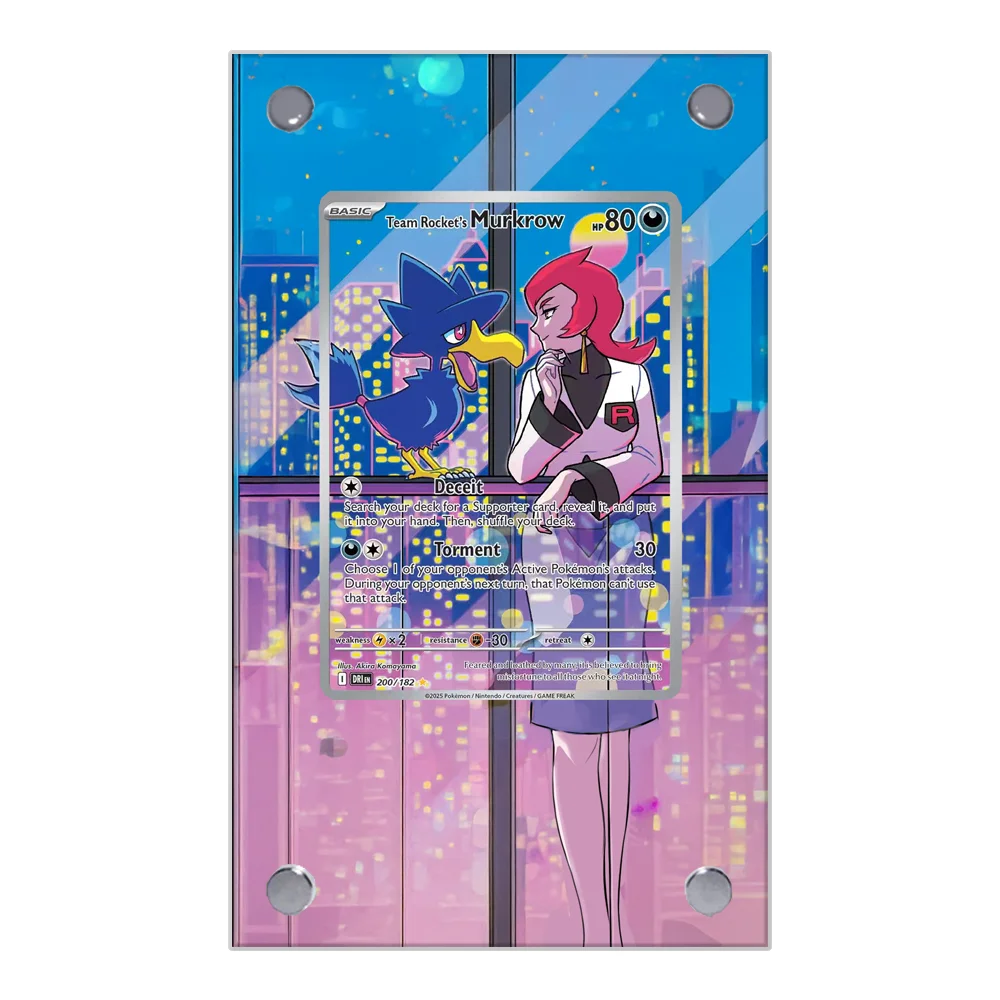 Kotak Pajangan Kartu Koleksi Pokemon Zacian Salamence Scouting Extended Art Display Case Extended Painting Psa Anime Display Rack (Tidak Termasuk)