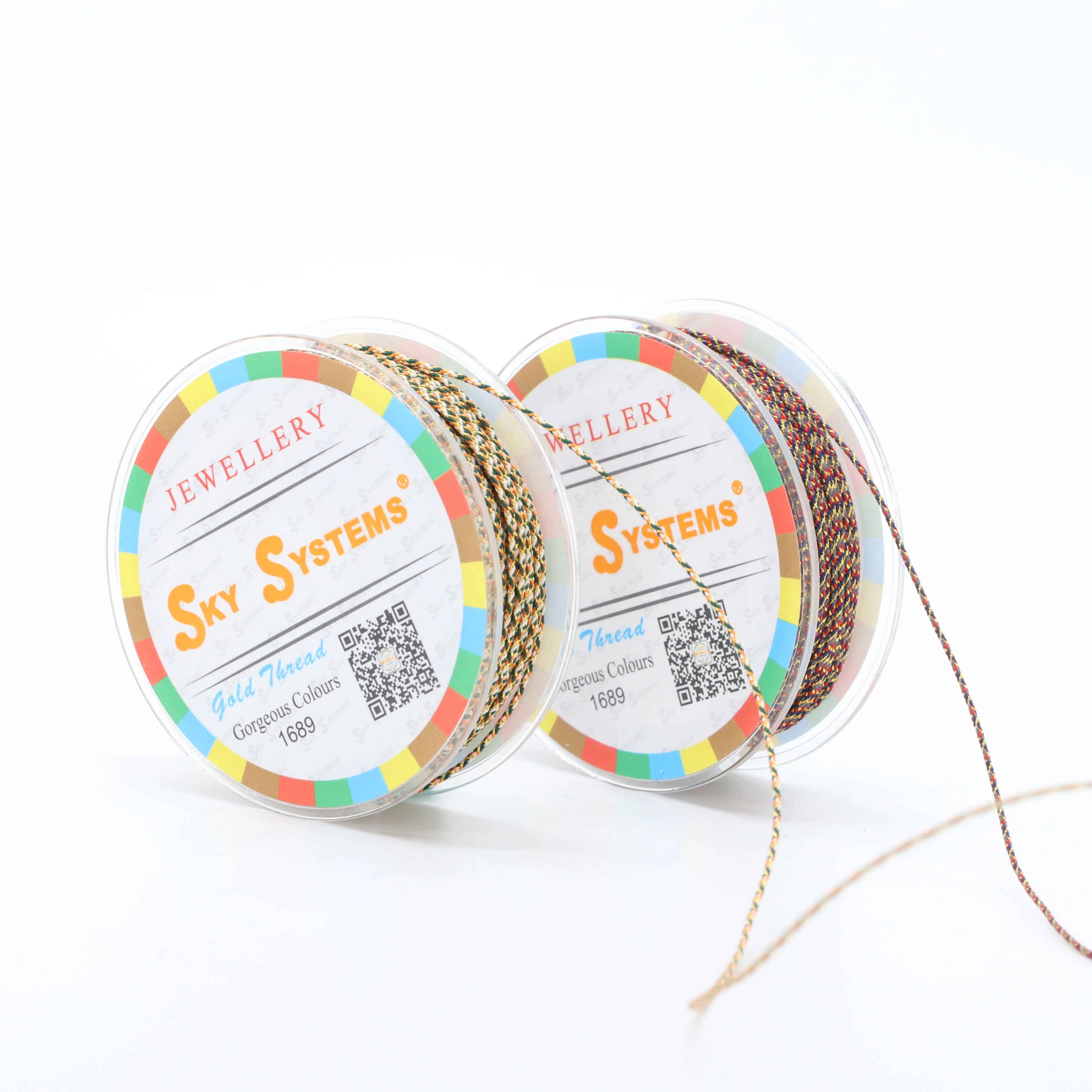 SKY H 0.9~1.5mm Polyester Jewelry Cord Colorful Gold Thread Jewelry Accessories Bracelet Necklace Material