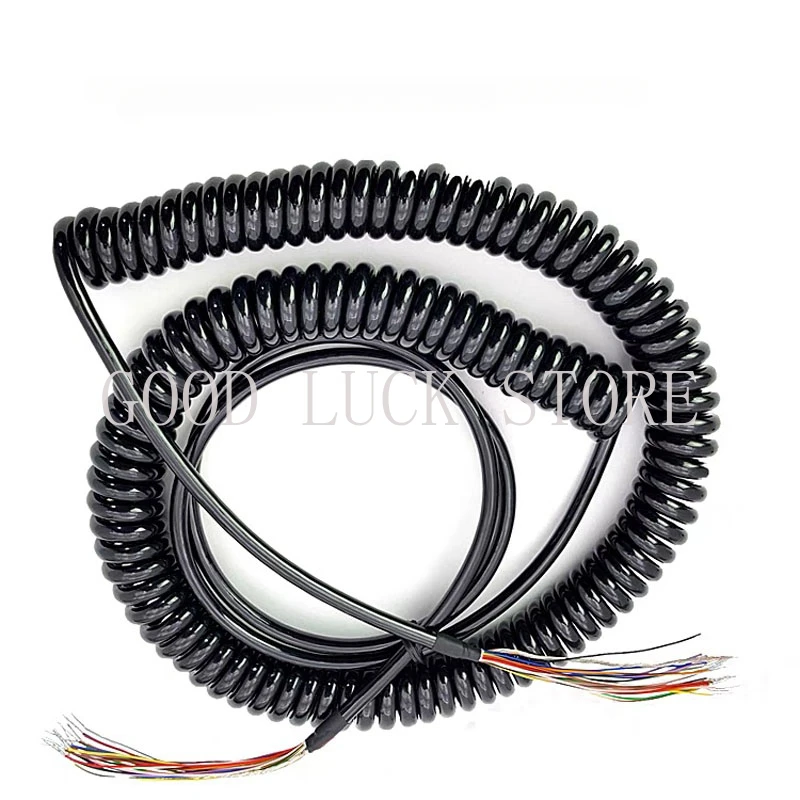 

12 15 16 17 18 19 21 26 Cores Spring Spiral Cable Coiled Cable for CNC Handheld Encoder Manual Pulse Generator MPG