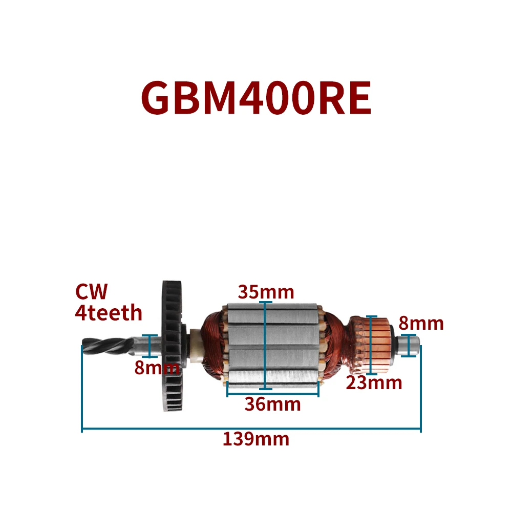 AC220-240V Armature for Bosch GBM400 GBM 400 Hand Drill Anchor Motor Rotor Stator Coil Power Tool Parts Replacement