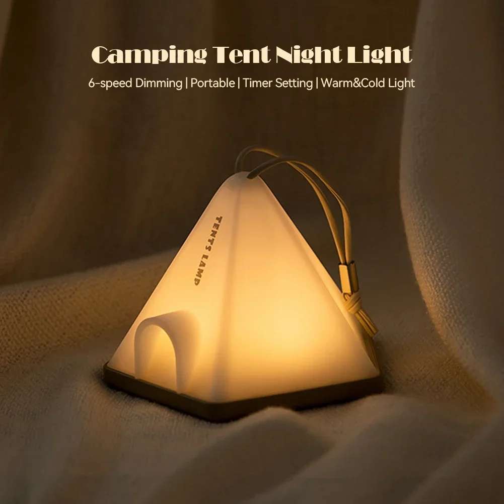 Luz LED de ambiente impermeable, linterna de Camping con carga USB, batería de 1200Mah, lámpara de mesa de emergencia, 6 modos de luz para Camping