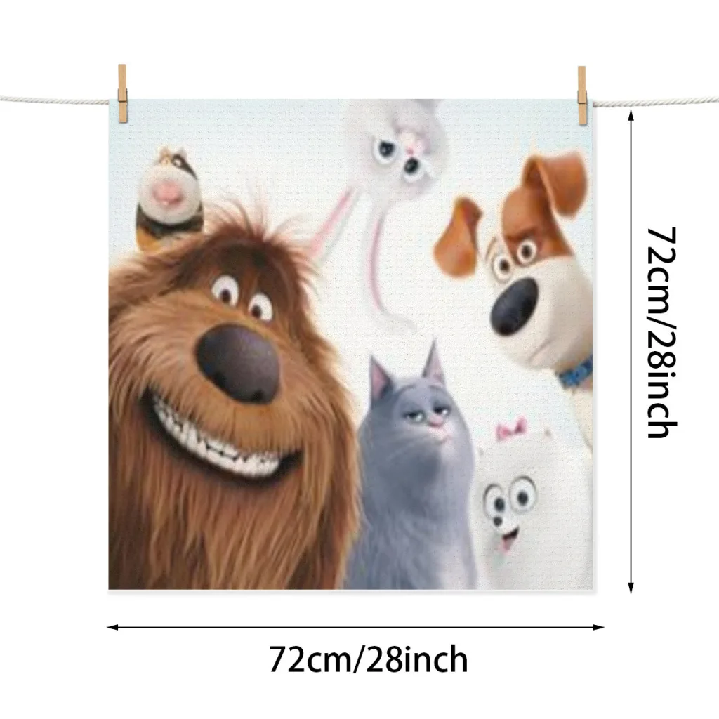 Cartoon T-The Secret Life of Pets Super Absorbent Large Kitchen Absorbent Mat Antiskid Drying Mat Quick Dry Tableware Mat