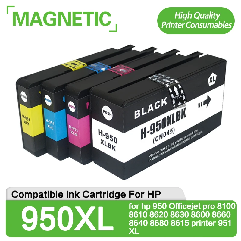 cartucho de tinta para impressora hp hp 950 officejet pro 8100 8610 8620 8630 8600 8660 8640 8680 8615 951 xl compativel novo 01