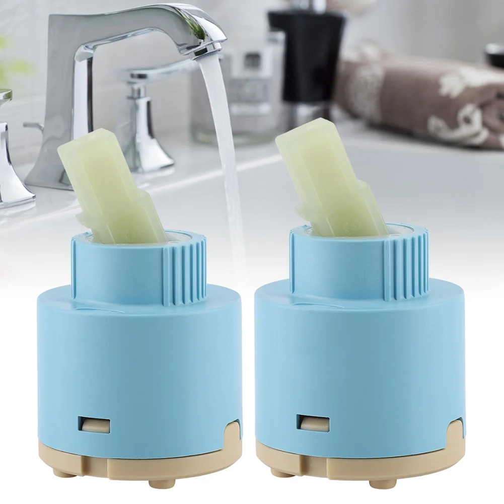 35/40mm Ceramic Cartridge Water Mixer Tap Inner Control Faucet Valve ABS Blue Practical Faucet Accessories