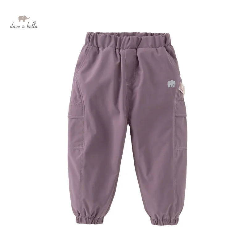 Dave Bella Boys Girls Baby Trousers 2024 New Autumn Winter Sporty Children\'s Pants Comfortable Fashion Casual Outdoor DB4243943