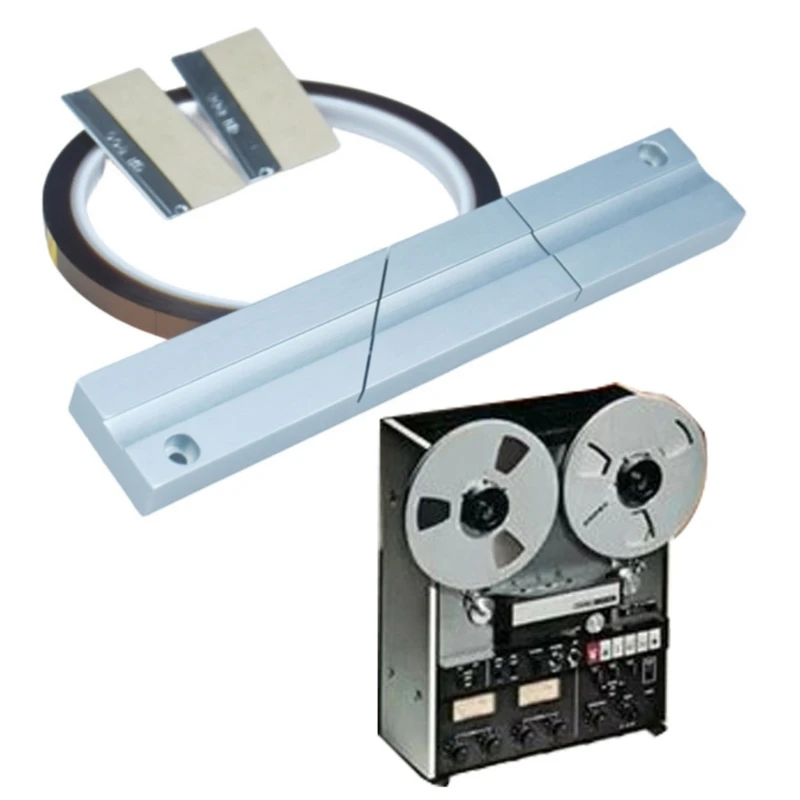 

Media Tape Repair Splicing Block with Splicing Tape Fit for REVOX STUDER Aluminum Tape Splicing Block H8WD