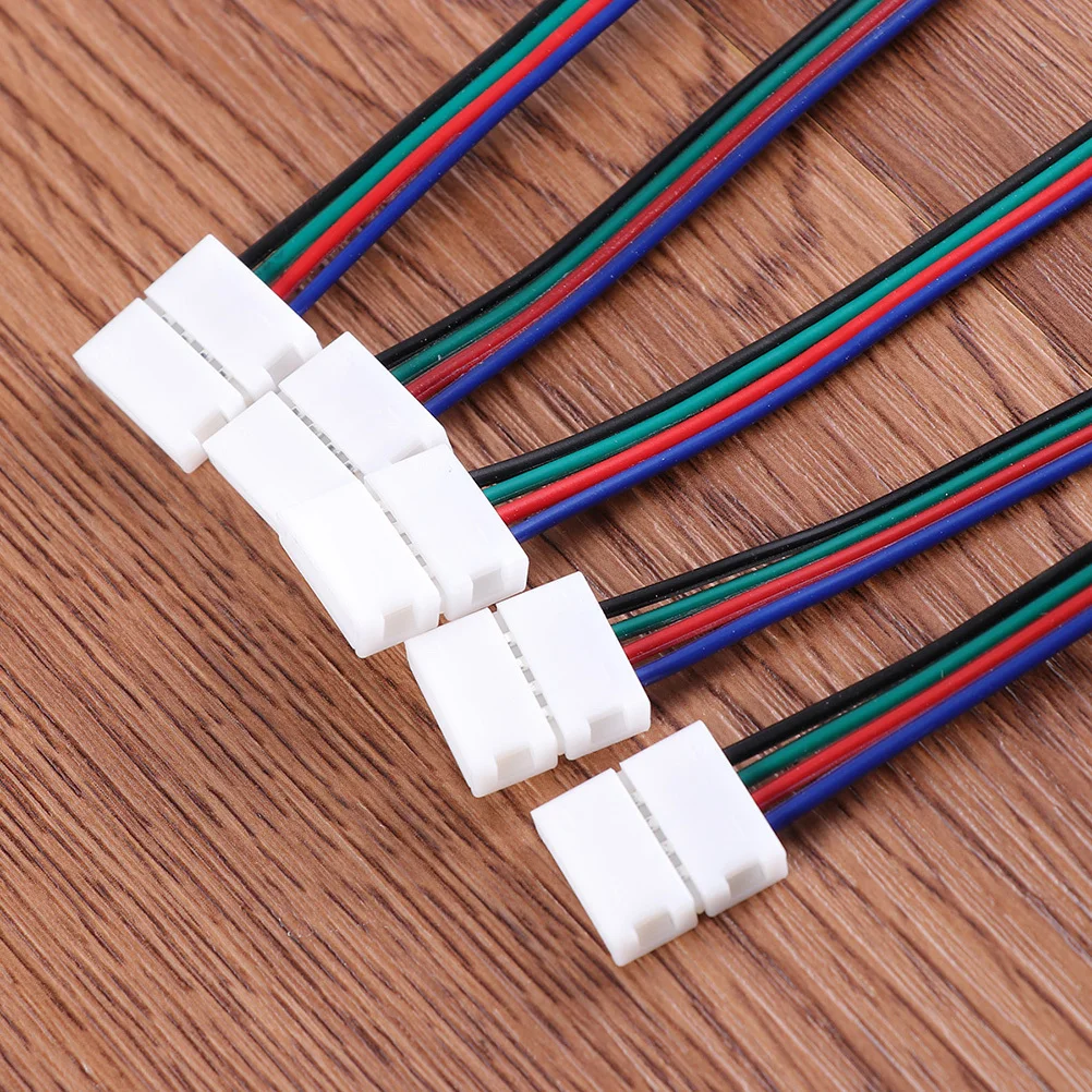

10Pcs Rgb LED Light Strip Connector 4 Pin Solderless LED Strip Jumper Extension 10mm Flexible Connector for Controller Power