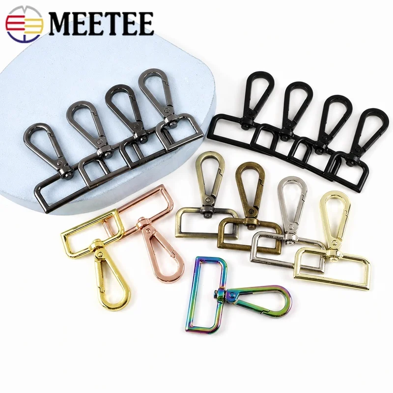 

10Pcs 16-50mm Metal Swivel Lobster Buckles Bag Strap Keychain Connect Clasp HandbagCarabiner Clips Cog Collar Snap Hook Crafts