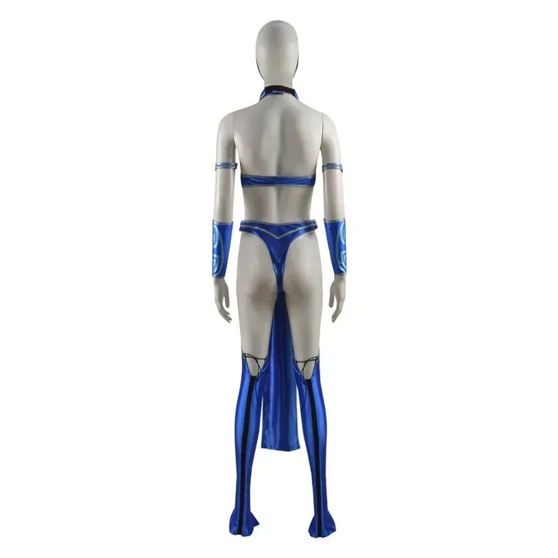 New 2025 mortal Kitana cosplay costume outfits Blue adult women Girl Ninja uniform Halloween carnival suit X159