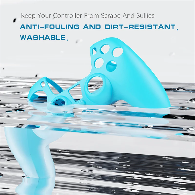 PS5 Solid Color Controller Cover Soft Silicone Case Anti-Slip Gamepad Skin For Playstation 5 Controller Joypad Accessories Case