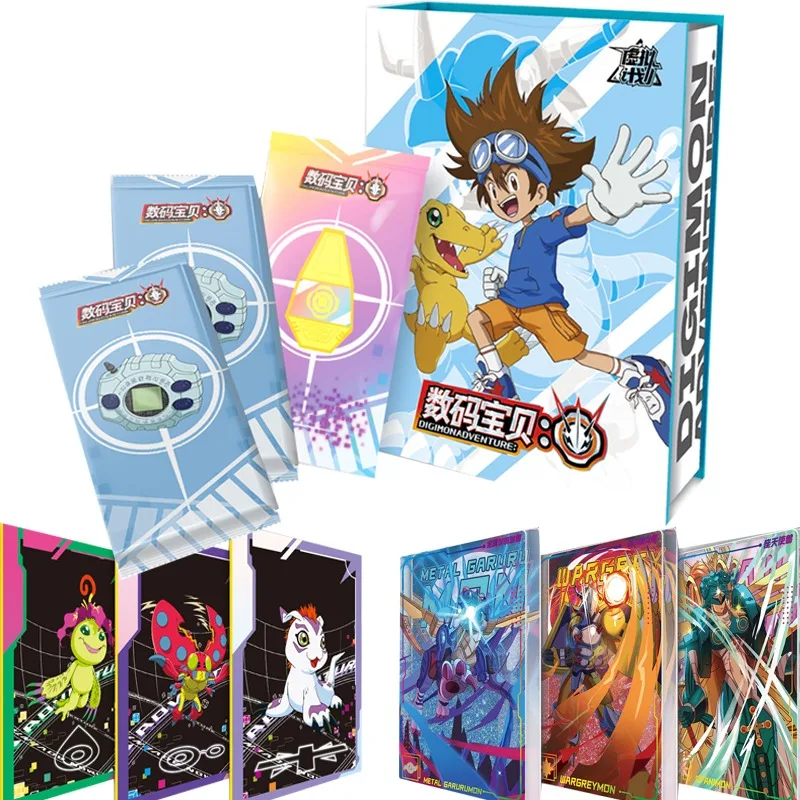 

Digimon Adventure Cards Bronzing Process Board Game Legendary Tyrannosaurus Rex Booster Box Rare Limited Edition Gifts Children