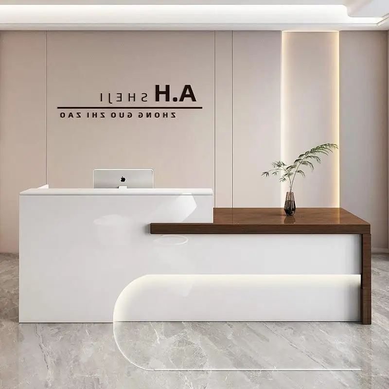 

Design Cheap Brown Reception Desks Luxury Storage Modern White Reception Desks Drawer Best Long Empfangs Tresen Office Furniture
