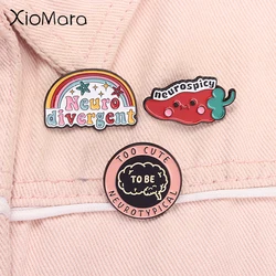 Neurospicy Funny Chili Enamel Pin Neurdivergent Autism ADHD Dyslexia Autistic Mental Health Brooches Badge Jewelry Accessories